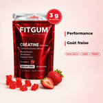 FitGum Créatine 3000 mg – gummies sans sucre, halal, vegan (fond clair)
