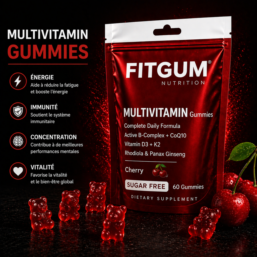 Fitgum Multivitamin Gummies – Énergie, Immunité & Vitalité