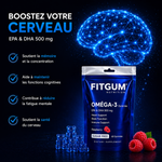 Fitgum Oméga-3 Gummies – Cerveau, Cœur & Concentration