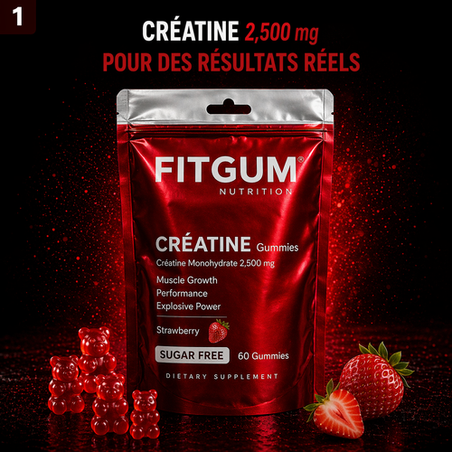Fitgum Créatine Gummies – Force & Performance sans shaker