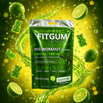 Fitgum Pre-Workout Gummies Venom Lime avec tourbillon de liquide citron vert